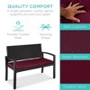 Best Choice Products 2-Person Outdoor Wicker Bench Garden Patio Porch Furniture w/ 700lb Capacity, Cushion - 3 of 4