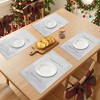 REGALWOVEN Fall Placemats Set of 6 Plastic Placemats for Dining Table Decor, Washable Kitchen Table Mat with Snowflake Pattern - 3 of 4