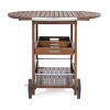 Kumasinova Versatile Kitchen Island with Drop Leaves,Rolling Cart with Wine Storage,36" Kitchen Storage with Wheels,Kitchen Cart for Indoor/Outdoor - 4 of 4