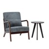 Racxily Mid-Century Modern Accent Chair - Upholstered Reading Chair with Pillow, Sturdy Rubberwood, Ergonomic Comfort for Living Room/Bedroom - 3 of 4