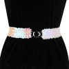 Allegra K Women's Halloween Skinny Stretchy Waist Belts Sequins Decor Elastic Belts for Dresses 2Pcs - 4 of 4