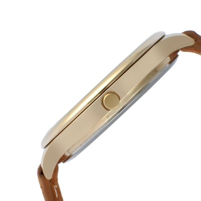 Peugeot Women 38mm Watch Multi Function Suede Leather Strap - image 3