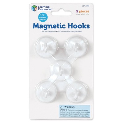 Learning Resources Set of 5 Magnetic Hooks Classroom Supplies Home Office Supplies: Plastic, Teaching Aid, Kindergarten