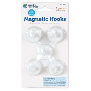 Learning Resources Set of 5 Magnetic Hooks Classroom Supplies Home Office Supplies: Plastic, Teaching Aid, Kindergarten - 1 of 4