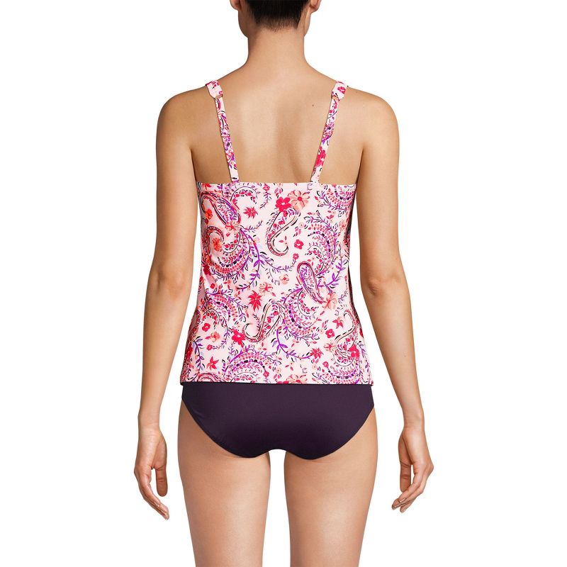 Lands' End Women's Square Neck Underwire Tankini Top Swimsuit Adjustable Straps, 2 of 5