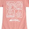 Girls' - Avatar: The Last Airbender - Four Elements Inverse Fitted Short Sleeve Graphic T-Shirt - 2 of 4