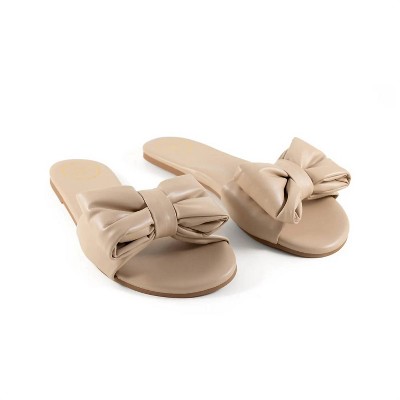 Women's Wo Solei Rafie Bow Slide Sandal - solei sea