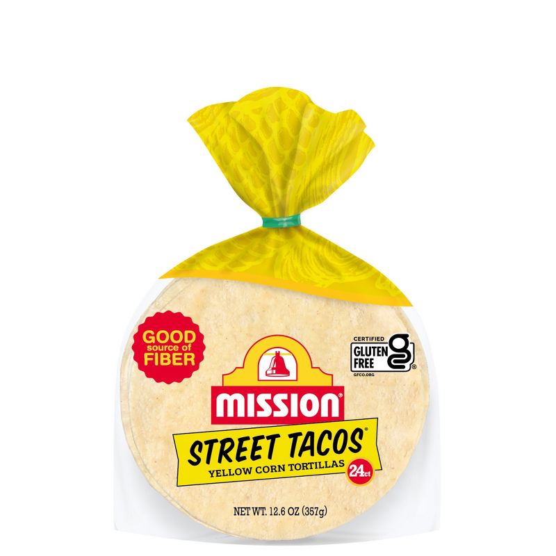 Mission Gluten Free 4.5&#34; Street Taco Size Yellow Corn Tortillas - 12.6oz/24ct, 1 of 8