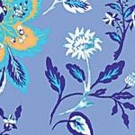 french blue jacquard floral