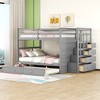 Whisen Modern Design Bunk Bed with Trundle and Staircase - 2 of 4