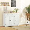 Resenkos Kitchen Sideboard with Solid Wood Top, 3 Drawers and Adjustable Shelf, - 2 of 4