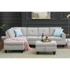 Racxily L Shaped Modular Sectional Sofa Linen Couch - 3 of 4