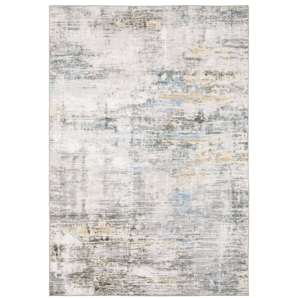 Photos - Area Rug 8'9"x12' Marcel Distressed Abstract  Gray/Gold - Captiv8e Designs