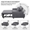 Kumasinova 57.48 Inch Pull-out Sofa Bed,Convertible Loveseat Sofa Bed with 2 Throw Pillows and USB Ports,Couch Bed for Living Room,Apartment - 4 of 4