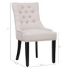 WestinTrends  Upholstered Wingback Button Tufted Dining Chair (Set of 2) - 3 of 4