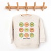 The Juniper Shop SmileyWorld Flowers With Sunglasses Toddler Sweatshirt - 4T - Natural - 2 of 4