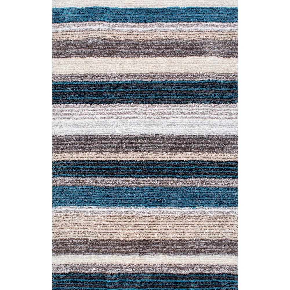 Blue Solid Tufted Area Rug 4'x6' - nuLOOM