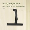 BRINJOY Shower Squeegee for Glass Doors, All-One-Piece Silicone with Built-in Hook Design for Easy Hanging and Cleaning, 10 Inch Black - 3 of 4
