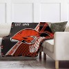 NFL Cleveland Browns Gradient Helmet Double Sided Ultra Cozy Blanket - 2 of 2