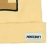 Minecraft Trader Llama Beanie Embroidered Face Adult Cuffed Knitted Hat OSFM Beige - 3 of 4