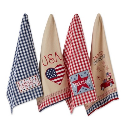 4pk Cotton Americana Dishtowel Set - Design Imports