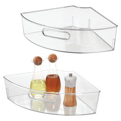 Lazy Susan 1/4 Wedge Bin with Handle, Made in USA