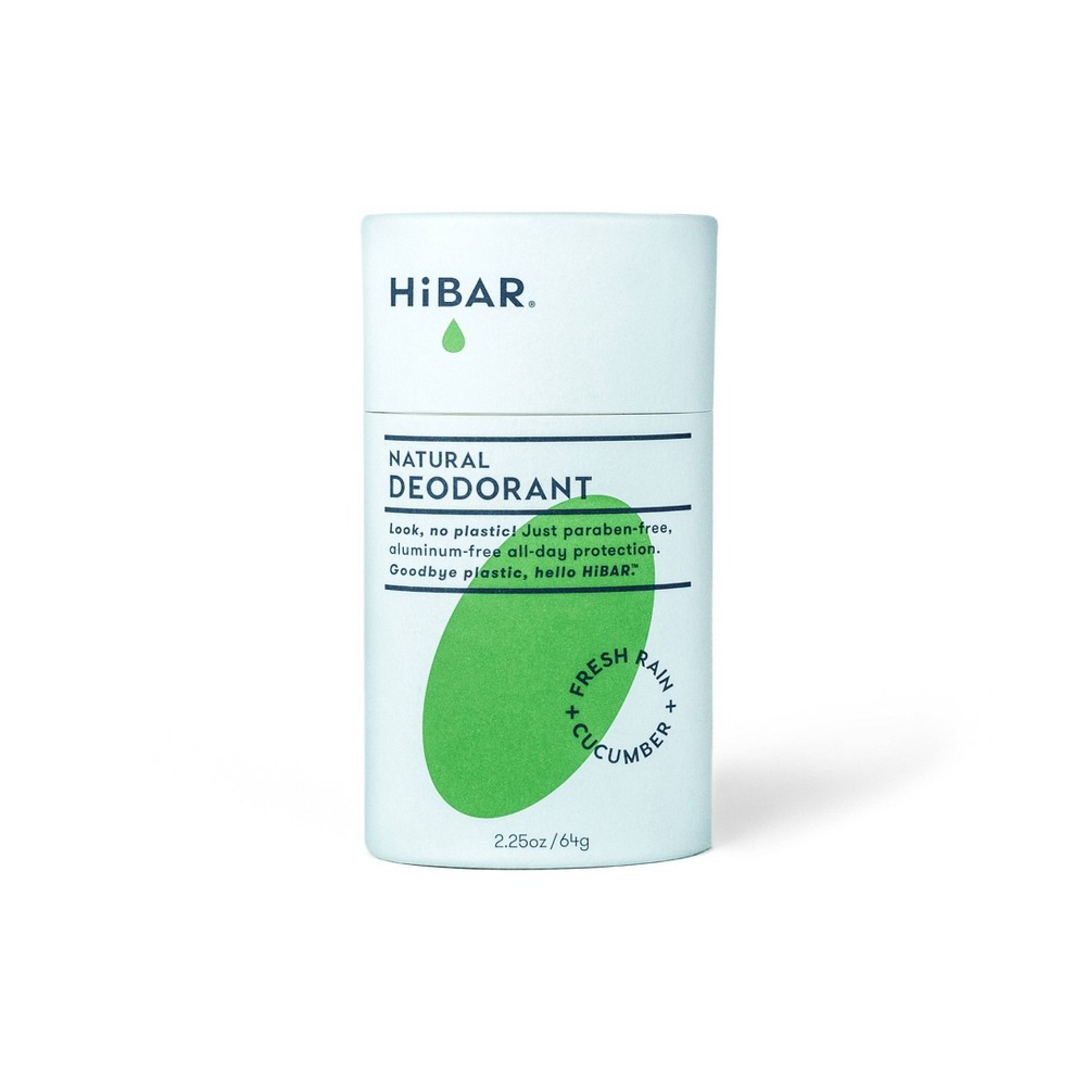 HiBAR Solid Deodorant - Fresh Rain + Cucumber - 2.25oz: Under Arm Use, Normal Skin