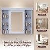 35'' x 28'' Blue Wall Mounted Bathroom Storage Cabinet with Mirror Door, Modern Bathroom Wall Cabinet with Mirror - 4 of 4