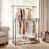 Costway Double Rod Clothes Rack with Extendable Height & Width for Dressing Room, Laundry - 4 of 4
