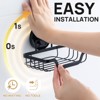 Aoibox Stainless Steel Soap Dish with Suction Cup, Wall Mounted Bar Soap Holder for Shower Bathroom Kitchen, No-Drilling Removable Waterproof Keep Dry - 2 of 4