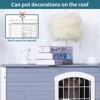 Indoor Wooden Dog House with Elevated Floor & Anti-Slip Bottom, Lockable Iron Door, Gray ¨C Medium Dogs (20¨C50 lbs) - 3 of 4