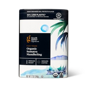 Signature Coffee Organic Sumatra Mandheling Medium Roast Ground Coffee - 12oz - Good & Gather™ - 1 of 4
