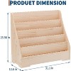 5-Tier Kids Wooden Bookshelf, Multi-Functional Toddler Book Rack, Children Book Display Shelves for Classrooms, Playrooms, Nursery, Wood Color - 2 of 4