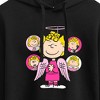Women's - Peanuts - Sally Brown Angel Collage Cropped Graphic Hoodie - 2 of 4