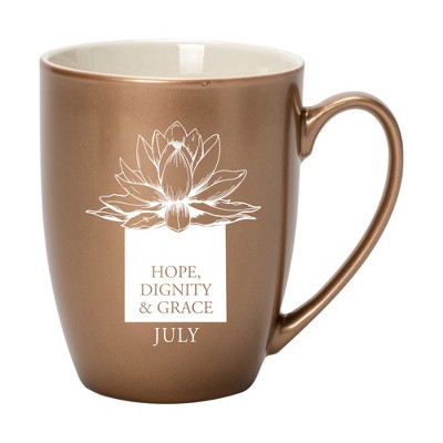 Elanze Designs Hope Dignity And Grace Bronze 10 ounce New Bone China Coffee Cup Mug