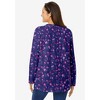 Woman Within Perfect Printed Long-Sleeve Crewneck Tee - 3 of 4