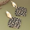 SOHI Women's Black Pavement Drop Earrings - 2 of 3
