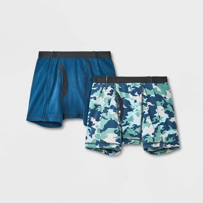 Boys' Adaptive 2pk Camo Briefs - Cat & Jack™ Blue S