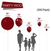 PartyWoo Balloons Maroon Dark Red Burgundy Ruby 36 18 12 10 5 Inch 100 pcs - 2 of 4