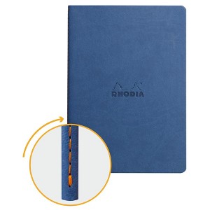 Rhodia Rhodiarama Sewn Spine Notebook - Dot grid 32 Sheets - 6 x 8 1/4 - Sapphire - 1 of 3