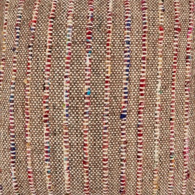 Multicolor Corded Design Down-Filled Throw Pillow