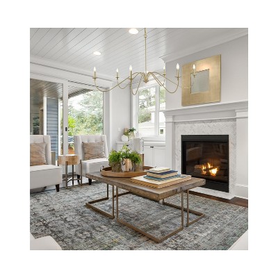 Elegant Brass 60" 6-Light Metal Chandelier