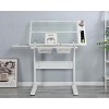 Hand Crank Adjustable Drafting Table, Drawing Desk with 2 Metal Drawers and Stool Tiltable Tabletop Art Craft Work Station for Painting Writing - 2 of 4