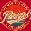 Men's Design By Humans Vintage Sunset Papi, The Man, Myth, Legend By COVI T-Shirt - 2 of 2