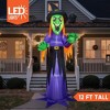 Joyfy 12 FT Tall Halloween Inflatable Witch with Built-in LED for Outdoor Decoration, Halloween Indoor Yard, Garden, Lawn Holiday Party Decoration - 3 of 4