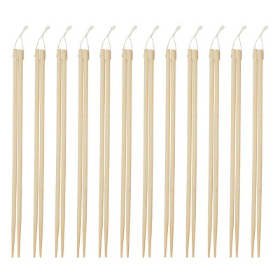 Okuna Outpost 12 Pair Extra Long Bamboo Cooking Chopsticks (16.5 In)