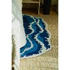 Lany Space Irregular Shaped Blue Wavy Runner Rug, 2'x5' - 4 of 4