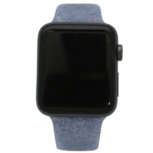 Women's Apple Watch Band Soft Silicone Strap Glistening Blue Glitter  38mm 40mm