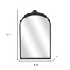 HomeRoots 16" Black Metal Arch Accent Mirror - 3 of 4