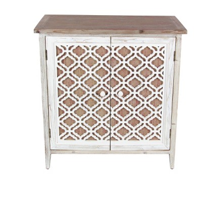 Rustic 2 Door Wooden Cabinet Brown - Olivia & May